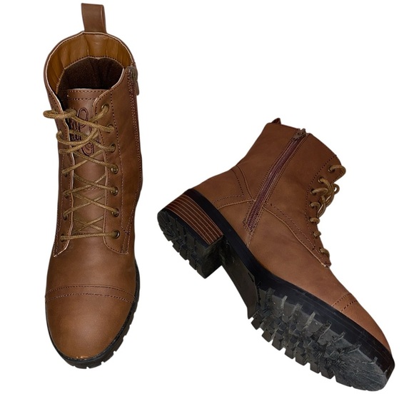 MarleyLilly Women’s 6 Inch Combat Style Boots in Brown Size 9M - Picture 1 of 9